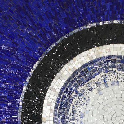 Smalti glass, mother of pearl and china mosaics