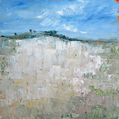 The other Side of the Field  oil on canvas 40x40cm.