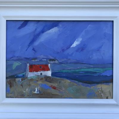 Red Roof Barra/Oil on Board/41cm x 331cm
