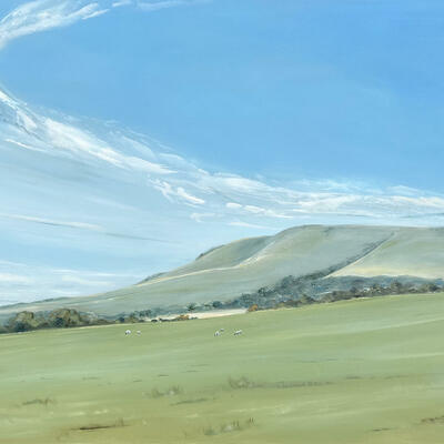 South Downs/oil on canvas/80x150cm