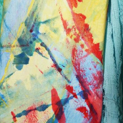 Colour splash, textile, 150 x 30 cm
