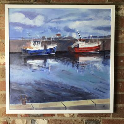 Trawlers/Oil on canvas/60cm x 60cm