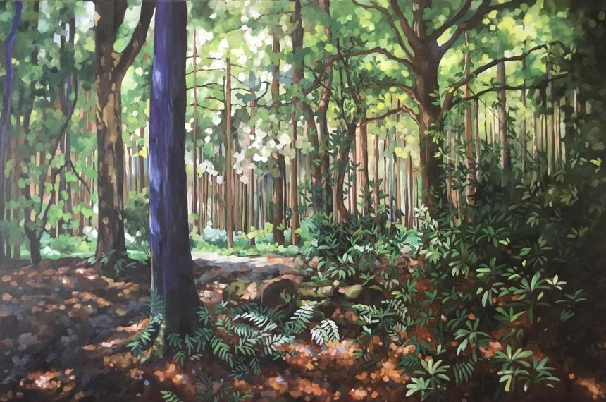 Woven Woods / Acrylic on Canvas / 120cm x 80cm