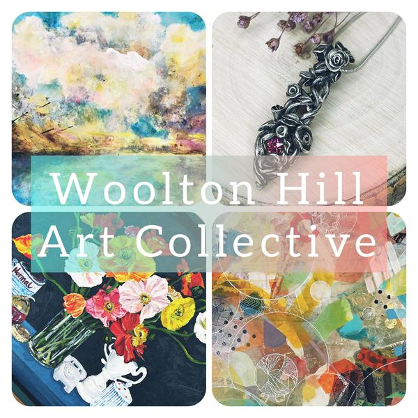 Abstract art, floral paintings, Silver Clay Jewellery