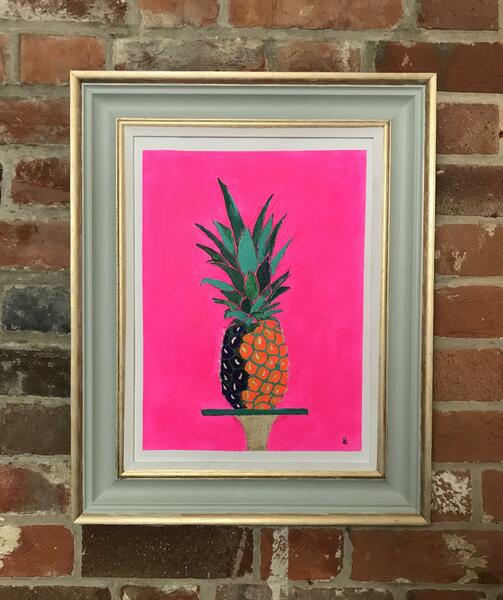 Pink Pineapple/Acrylic on Canvas/30cm x 40cm