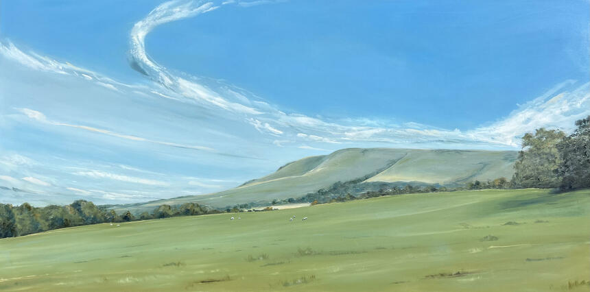 South Downs/oil on canvas/80x150cm