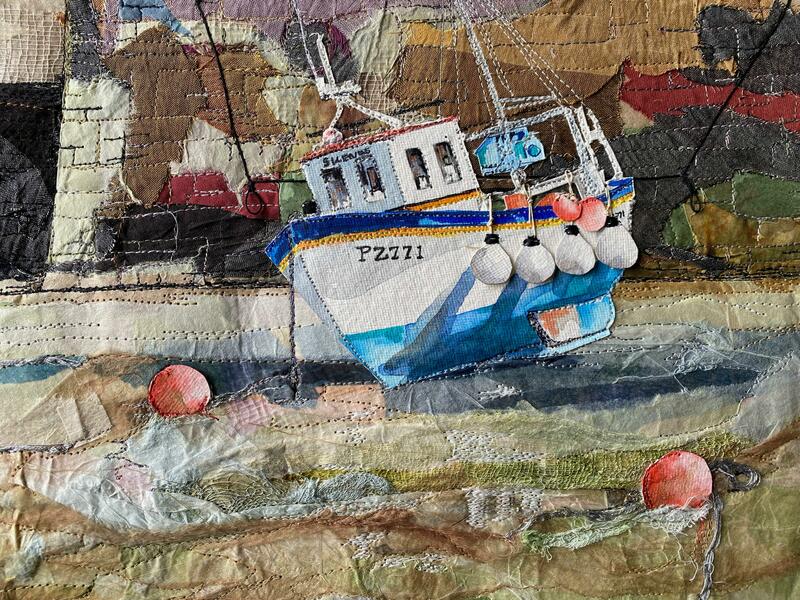 Boat at Rest / Textile /51 x 36cm