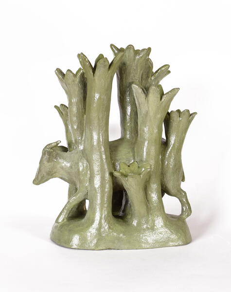 Deer Copse, ceramic, 21 x 18 x 12 cms