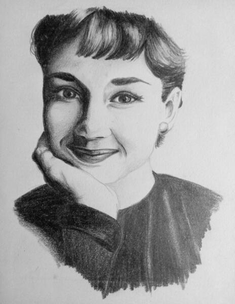 Audrey, Pencil on Paper