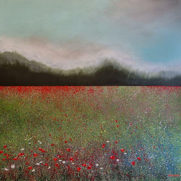 Maidensgrove Meadow, Acrylic on canvas, 50cm x 50cm