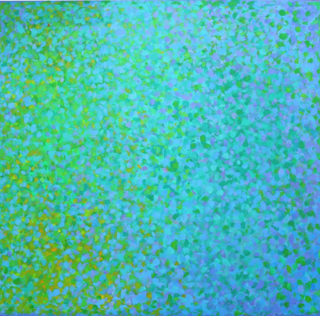 Spring Shower / acrylic on canvas/ 90x90cm