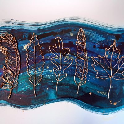 River/Copper wire & ink on paper/45x25cm