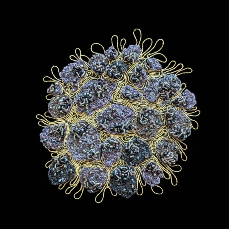 Polymetallic nodule / Embroidery / 16 cm x 16 cm