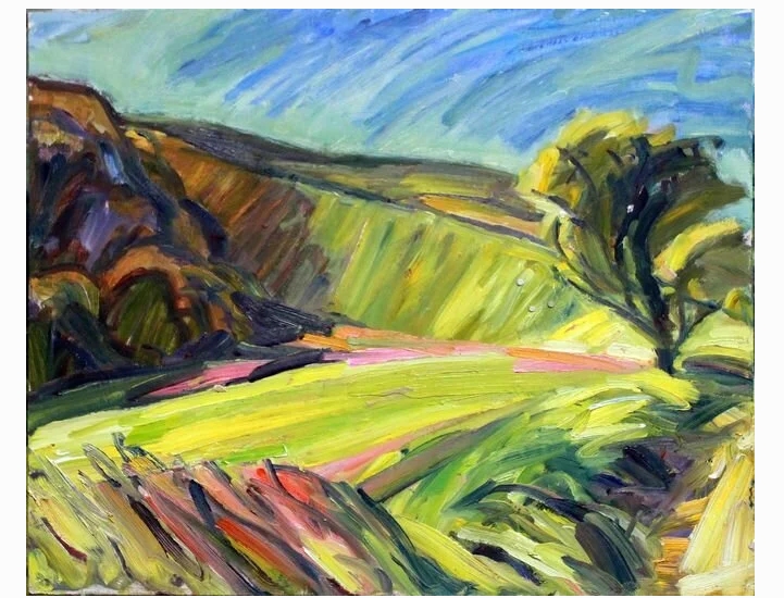 Towards Wantage from The Ridgeway/Oil on board/91cm x 81cm
