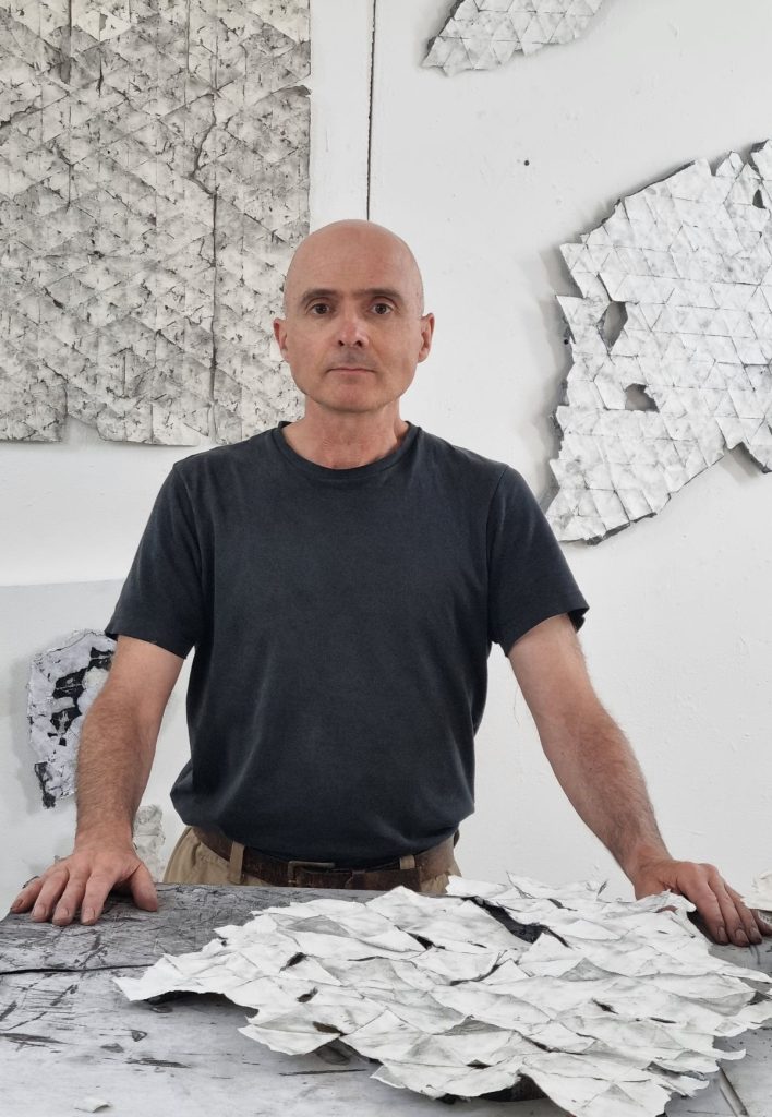 Tom Cartmill in his studio