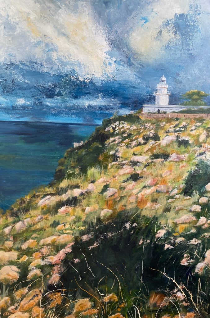 Spanish Lighthouse/oil/60x100cms