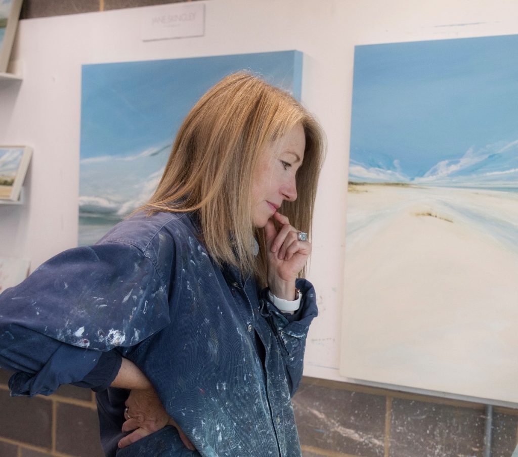 Jane Skingley in her studio at The Base