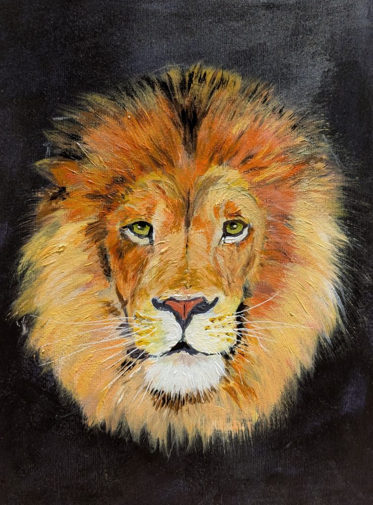 Lion, Acrylic, 10