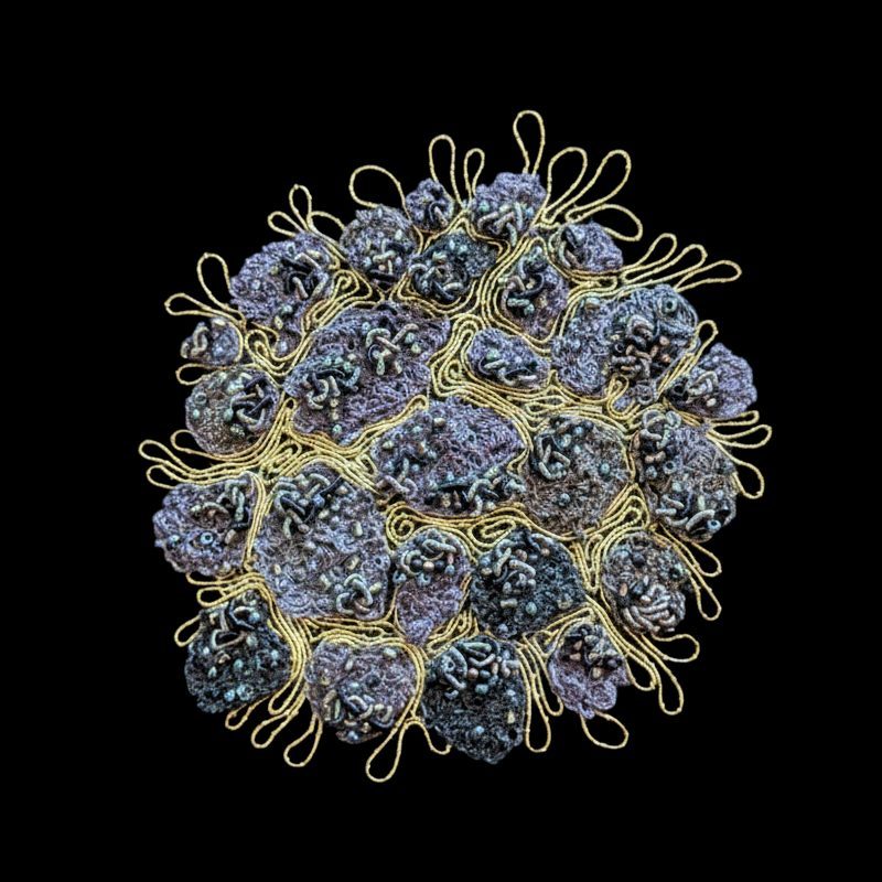 Polymetallic Nodule / Embroidery/ 16 cm x 16 cm