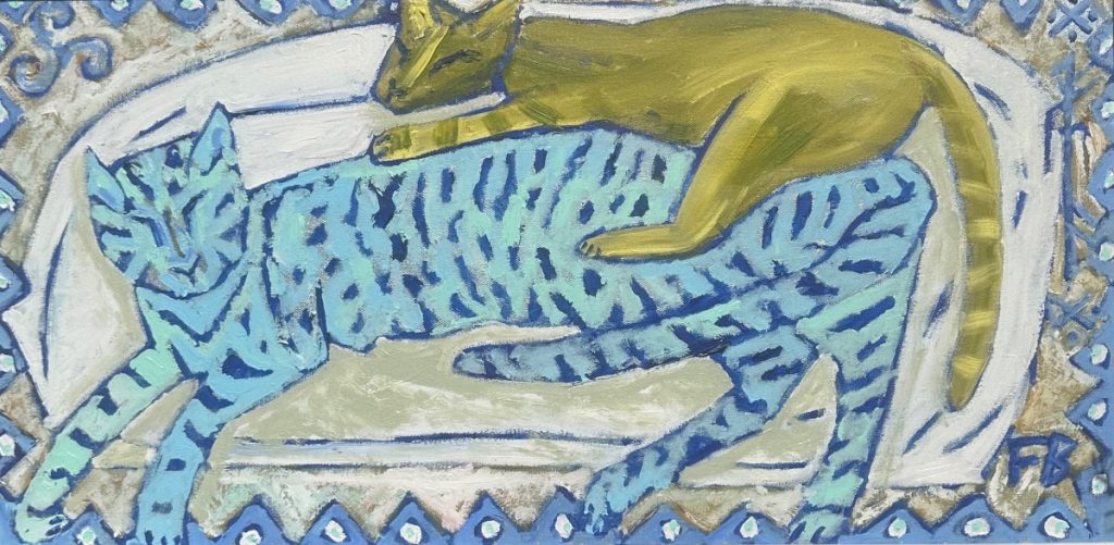 Freyja's Cats / Acrylic on Canvas /