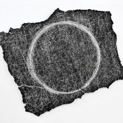 Remnant /  ink on paper, on aluminium / 110x87cm