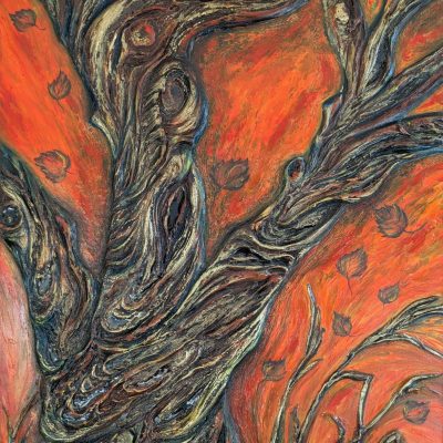 Autumn Storm - Mixed media/resin 80x60cm
