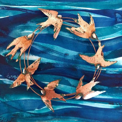 The Circling Hour/ Ink, copper/45x45x8cm