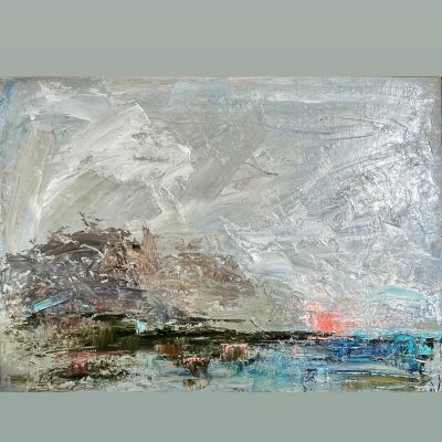 By a Sparkling Stream oil on canvas 50x70 framed57x76x4cm.