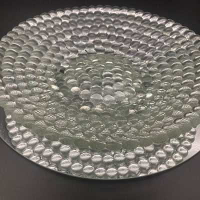 Bubble Platter/Kiln formed glass/30cm