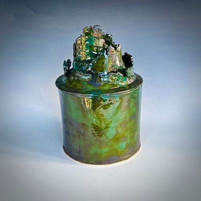 'Castles in the Trees 4', White Stoneware, 350mm (h)