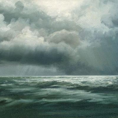 A gathering storm / Oil on canvas board / 50cm x 20cm