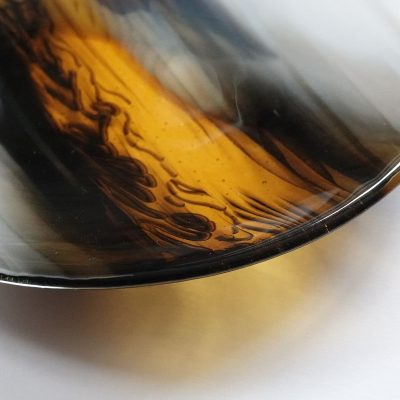 Amber Glow platter/Kiln formed glass/30cm