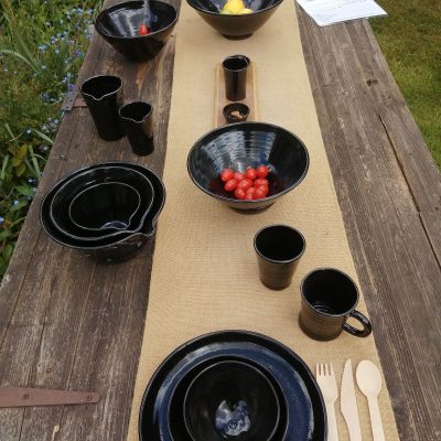 Blackware Table Setting.