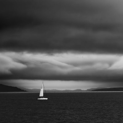 Bute Sailing Boat with Cloud Ribbons /Photograph