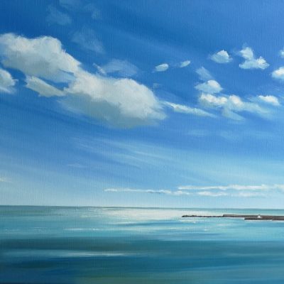 Clouds over the Cobb / Oil on canvas / 50cm x 40cm
