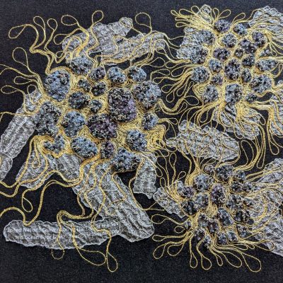 Deep Sea Mining / Embroidery / 38 cm x 34 cm