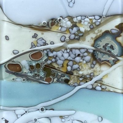 Alchemy - glass reactions(close up)/Kiln formed glass/various