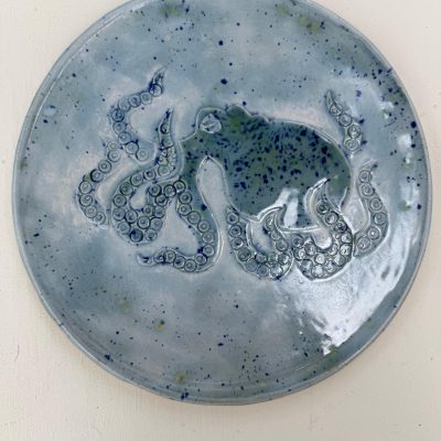 Octopus/stoneware/ 23cm diam