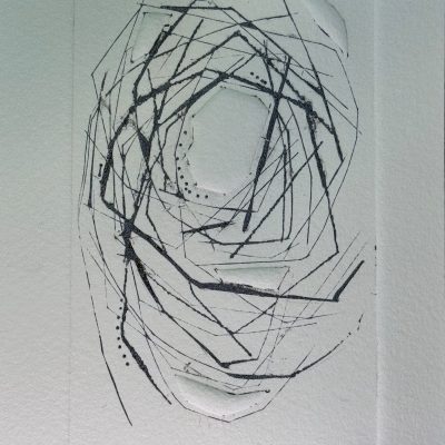 Nettle Fibres / Drypoint / 14 x 10 cm