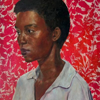 Johanna with Wildflowers / Oil on Panel / 30 X 38 Cm