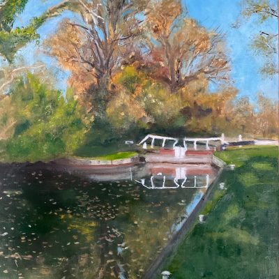 Ufton Nervet Lock/oil/30x40cms