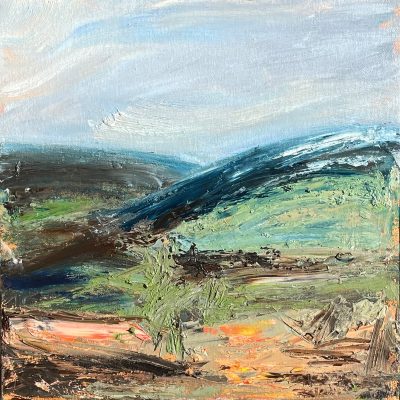 blue Remembered Hills 30x30 framed37x37x4cm.