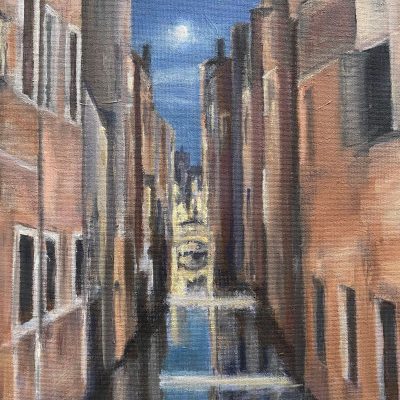 Venice by moonlight  2  I Oil  I  27 x 35 cm