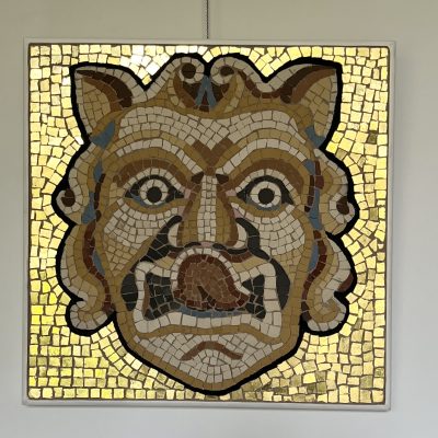 Grotesque #1/ceramic tiles and gold leaf/25 x 25cm