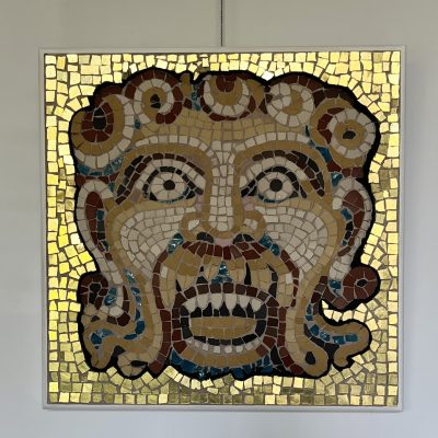 Grotesque #2/ceramic tiles and gold leaf/25 x 25cm