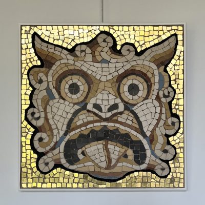 Grotesque #3/ceramic tiles and gold leaf/25 x 25cm
