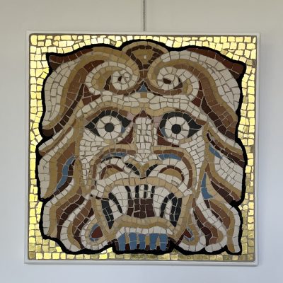 Grotesque #5/ceramic tiles and gold leaf/25 x 25cm