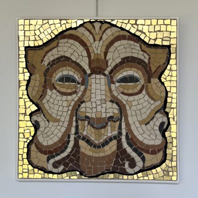 Grotesque #6/ceramic tiles and gold leaf/25 x 25cm