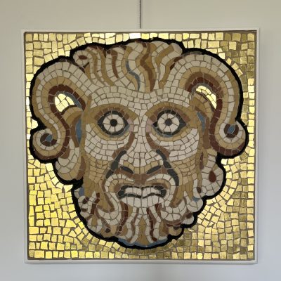Grotesque #7/ceramic tiles and gold leaf/25 x 25cm