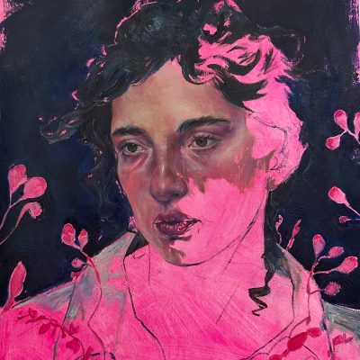 Night Garden / Oil on Paper / 30X38 CM